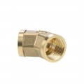 Uxcell Brass Pipe Fitting 45 Degree Elbow G1 2 Female X Hex Bushing Adapter 44mm Length