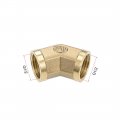 Uxcell Brass Pipe Fitting 45 Degree Elbow G1 2 Female X Hex Bushing Adapter 44mm Length