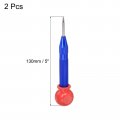 Uxcell Automatic Center Punch 5-inch Spring-loaded Hole Puncher Marker Hand Tool Adjustable Blue With Cap For Wood Metal