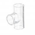 Uxcell 4pcs Clear Elbow Fitting 25mm 0 98 3 Way Acrylic T-shaped Pipe Adapter For Connecting Water Pipes