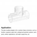 Uxcell 4pcs Clear Elbow Fitting 25mm 0 98 3 Way Acrylic T-shaped Pipe Adapter For Connecting Water Pipes