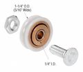 Crl 1-1 4 Diameter Nylon Ball Bearing Replacement Roller 5 16 Wide D1504 