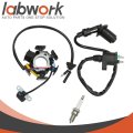 Stator Ignition Coil With Spark Plug Replacement For 31120-gw8-671 Honda Xr50r 2000-2003