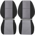 Cloth Seat Covers For Chevy Silverado 1500 2500hd 3500hd Gmc Sierra Yukon 2007 2014 Front Driver And Passenger 4 Piece Set 