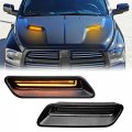 Sequential Led Hood Vent Lights For Ram 1500 2010 2018 And Classic 2019 2022 Clear Lens Dynamic Indicator Turn Signal Lamp 2 