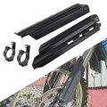 Fsfy Front Fork Slider Protection Cover Guards Clip Guard Set For Kawasaki Kdx250 Kdx200 Klx650 Black