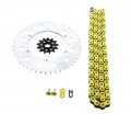 Kawasaki Kx250f 250 F Yellow Chain And Sprocket Silver 13 47 114l