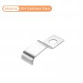 Uxcell 20 Pcs Pipe Strap 304 Stainless Steel Support Fit For 9 16in 15mm Tube Tension Clip With 1 Hole 5mm Height Continuouss