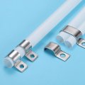 Uxcell 20 Pcs Pipe Strap 304 Stainless Steel Support Fit For 9 16in 15mm Tube Tension Clip With 1 Hole 5mm Height Continuouss