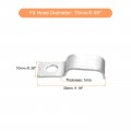Uxcell 20 Pcs Pipe Strap 304 Stainless Steel Support Fit For 9 16in 15mm Tube Tension Clip With 1 Hole 5mm Height Continuouss