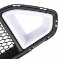G-plus Front Hood Bumper Upper Grille Grill W Drl Led Light Insert Compatible With Ford Mustang 2018-2020 Not Fit Shelby Gt500