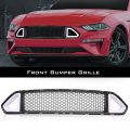G-plus Front Hood Bumper Upper Grille Grill W Drl Led Light Insert Compatible With Ford Mustang 2018-2020 Not Fit Shelby Gt500