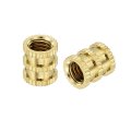 100pcs M5x8x7mm Knurled Insert Nut Brass Double-pass Embedment Nuts 3d Printing For Parts Laptop Automotive Plastic Shell 