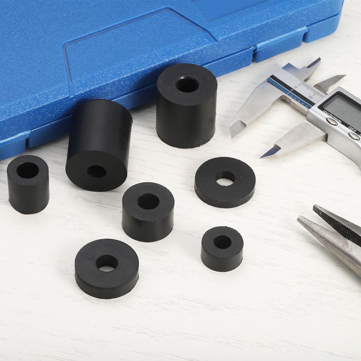12 Pcs Rubber Spacers 80mm Od X 33mm Id 10mm Height Round Anti Vibration Spacer Bushing
