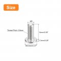 Uxcell M5-0 8 X 14mm 20pcs Flat Round Head Screws 304 Stainless Steel Phillips Drive Machine Hardware Fastener For Furniture