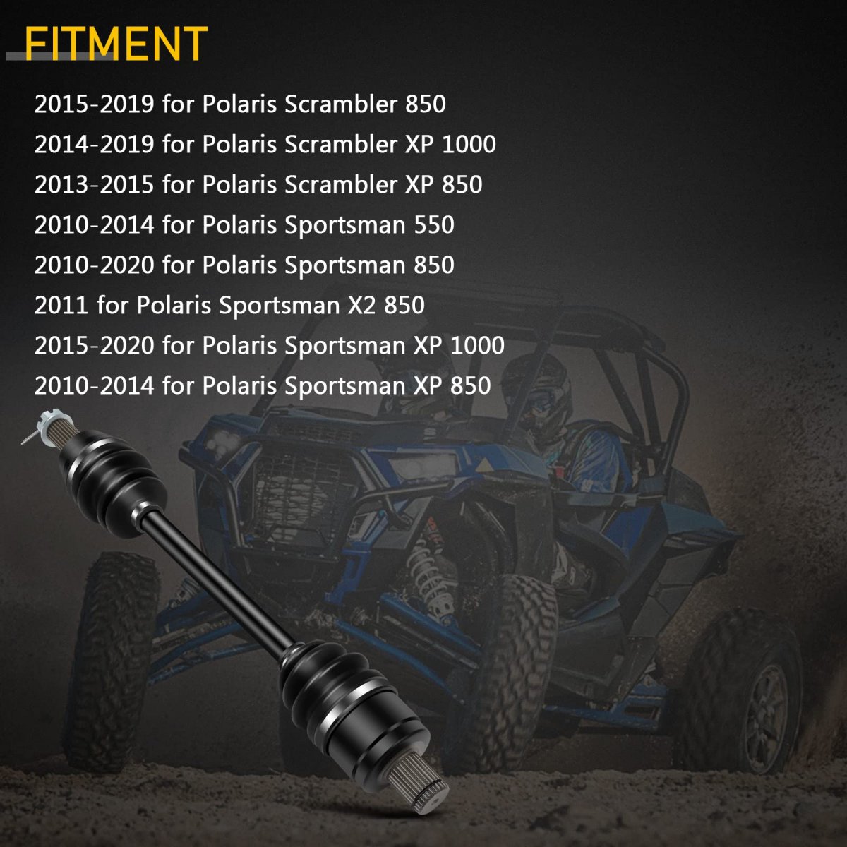 Rear Cv Axle Shaft Assembly For Polaris Sportsman Xp 1000 850 Scrambler 550 21 3 4 In Length