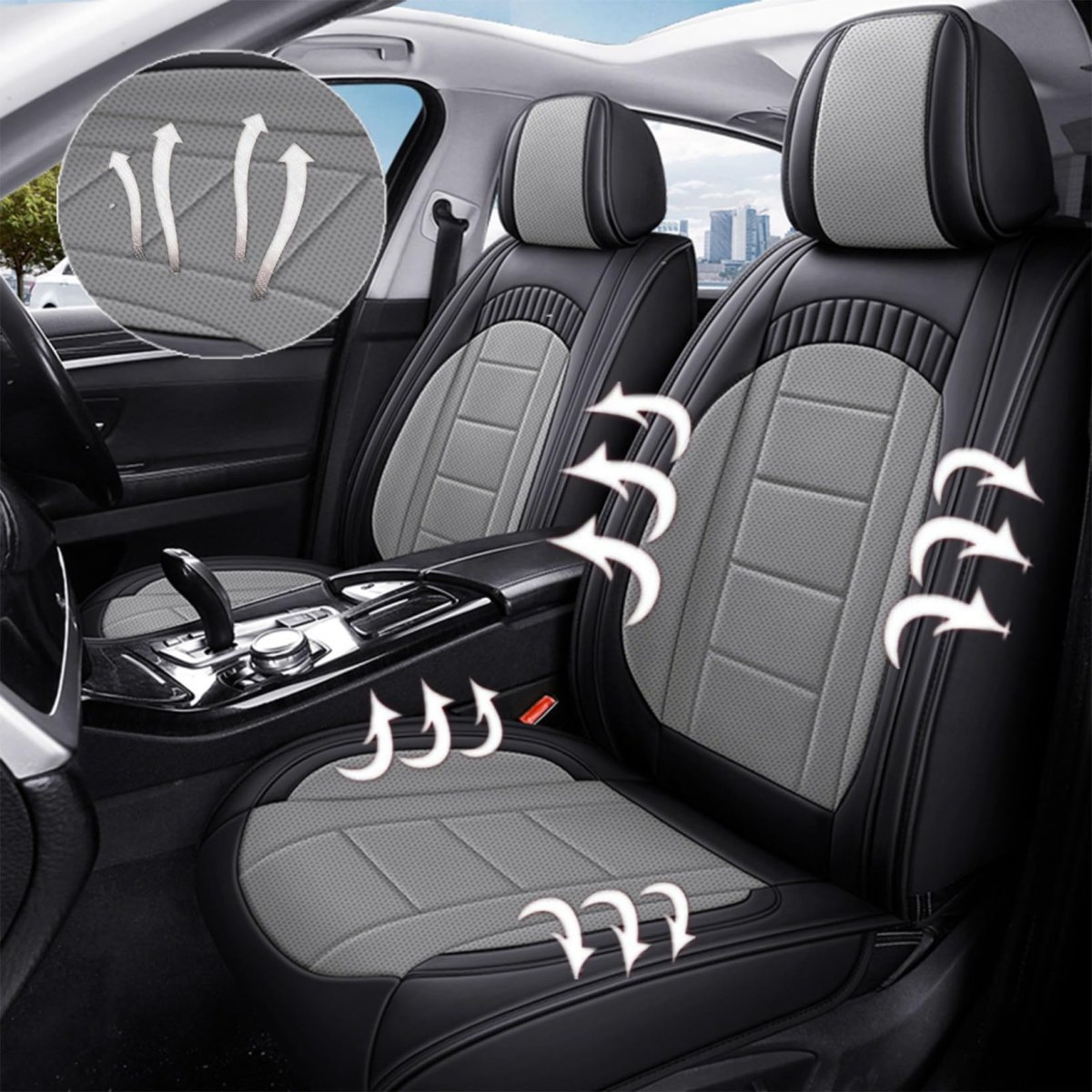 Pu Leather 5 Seat Covers Full Set For Gmc Sierra 1500 2500hd 3500hd Waterproof Breathable Front And Rear Cushion Most Sedans