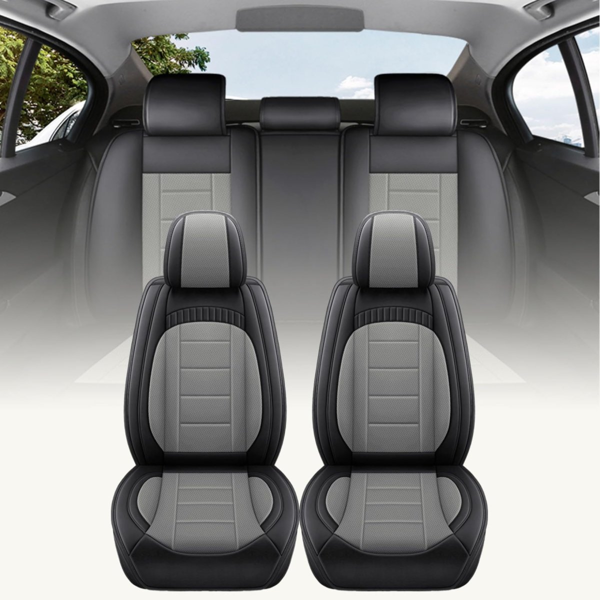 Pu Leather 5 Seat Covers Full Set For Gmc Sierra 1500 2500hd 3500hd Waterproof Breathable Front And Rear Cushion Most Sedans