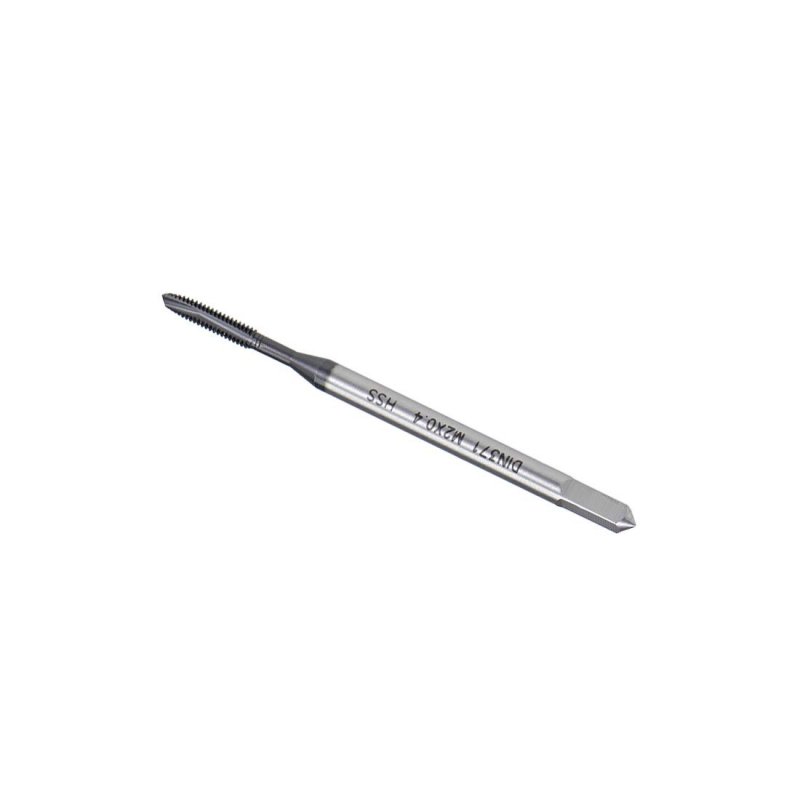 M2 X 0 4 Spiral Point Threading Tap H2 Tolerance High Speed Steel Ticn Coated Round Shank With Square End Din371 376 Metric