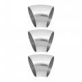 3pcs Od 2 Inch 45 Degree Mandrel Bend Elbow Ss304 Stainless Steel Tube Exhaust Pipe For Car Arc Length 63mm Silver Tone 