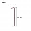 Uxcell T9 Anti Tamper Proof Torx Star Key Bit Wrench L-shape 3 35-inch Long Arm S2 Steel 2 Pcs