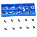 Diamond Tungsten Carbide Replacement Cutter Inserts With Radius Point 10pcs Wood Lathe Turning Detailer Tool Knives 30 Degrees 