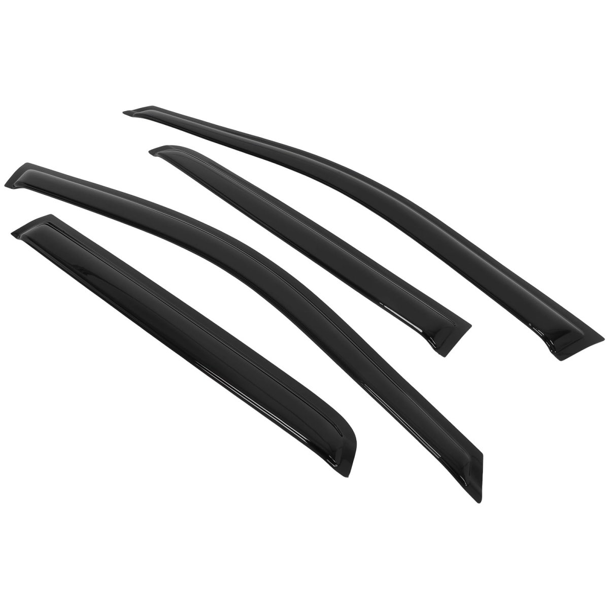 Side Window Deflectors For Jeep Grand Cherokee 2011 2023 4 Piece Set In Channel Rain Guards And Visors Smoked Tint Wind