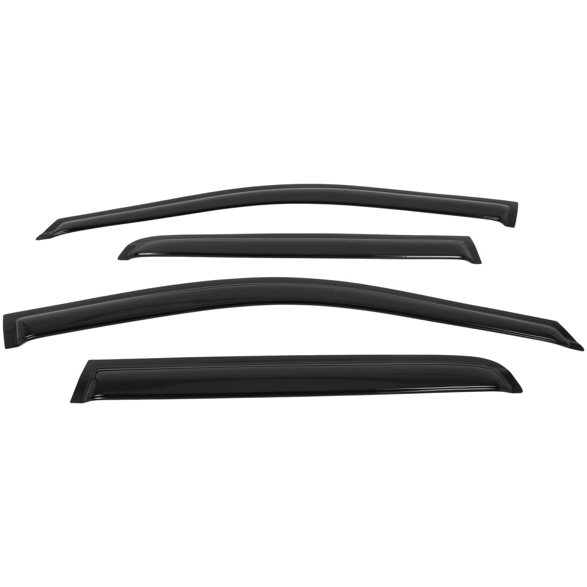 Side Window Deflectors For Jeep Grand Cherokee 2011 2023 4 Piece Set In Channel Rain Guards And Visors Smoked Tint Wind
