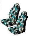 2 Hawaiian Front Seat Covers For Suv Truck Seats With Armrest Green Hibiscus 