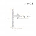 Uxcell Chuck Key 8 9mm 11 Teeth For 5-20mm Drill Yellow 2pcs
