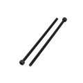 Uxcell M3x75mm Fully Thread Hex Socket Head Knurled Cap Screw Bolt Black 10pcs