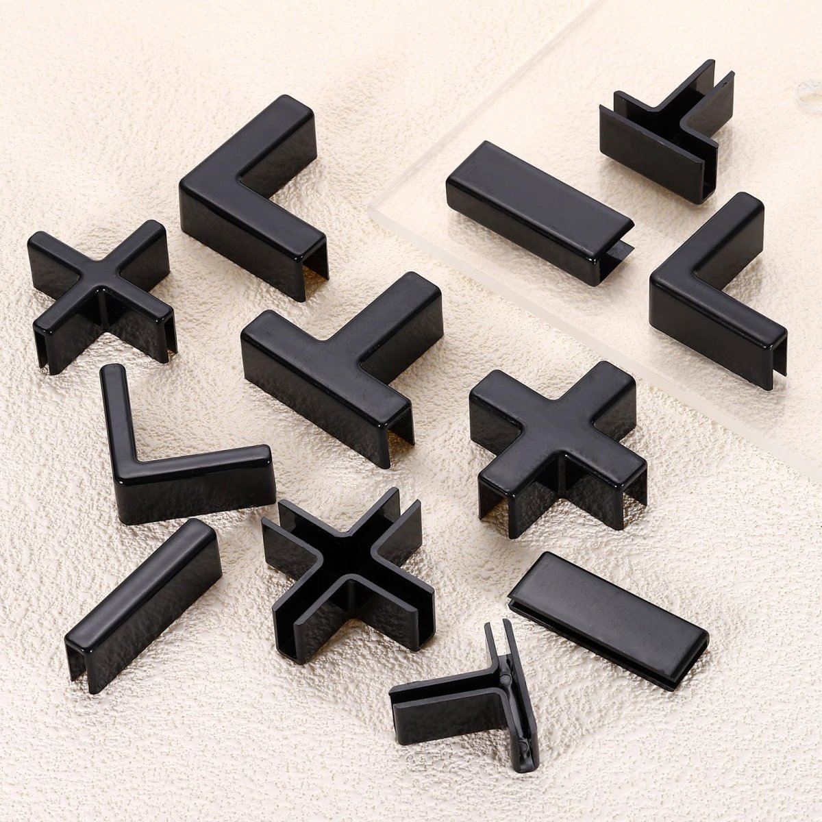 12pcs Plastic Glass Connector Suitable For 5mm Thick L Shaped To Clamp Fixing Bracket Rimless Clip Holder Aquarium Fish Tank