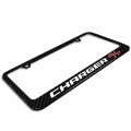 Ipick Image Made For Dodge Charger R T Black Real 3k Carbon Fiber Glossy Finish License Plate Frame