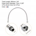 Uxcell 24 Inch Long Faucet Supply Line Connector 4pcs G1 2 Female Compression Thread X M10 Male Braided 304 Stainless Steel