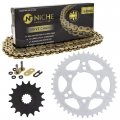 Niche Drive Sprocket Chain Combo For Kawasaki Ninja Zx10r Front 17 Rear 41 Tooth 520v-x X-ring 110 Links