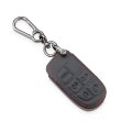 Leather 5 Button Key Fob Cover For Jeep Grand Cherokee Renegade Compass Chrysler 300 200 Charger Challenger Durango Journey 