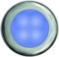 Hella 980502221 0502 Series Slim Line Blue 12v Dc Round Soft Led With Polished Stainless Steel Rim 