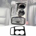 Cherocar For Jeep Grand Cherokee Gear Shift Panel Cover Cup Holder Center Console Stickers Trim 2016-2020 Interior Decoration
