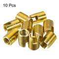 Uxcell Self Tapping Threaded Inserts M12 M16x22mm 45 Carbon Steel Repairing Nuts 10pcs