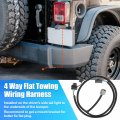 X Autohaux 65 4 Way Flat Trailer Wiring Harness For Jeep Wrangler Jk 2007 2008 2009 2010 2011 2012 2013 2014 2015 2016 2017