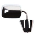 Black Left Side And Right Mirrors Fit For 1975-1986 Chevy C10 Metallic Finish Mirror Glass Manual Fold Non-heated 