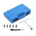 7 Piece Set Of Diesel Nozzle Cleaning Reamer Replacement For Seat Cutter Cleaner Tool With Flat Angled Peamer Pilot Post 