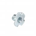 Uxcell M6 4 Pronged Tee Nut T-nut For Table Legs Rock Climbing Wall Woodwork Holds Wood Cabinetry 100pcs