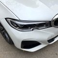 Front Side Headlight Eyebrow Eyelid Cover Trim For Bmw 3 Series G20 Sedan 2019-2020 2021