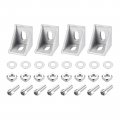 4set Inside Corner Bracket Gusset Kits 35x35x29mm 3030 Angle Connector For 3030 Series Aluminum Profile Silver 8 X Square Nuts 