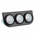 Triple Gauge Set Universal Kit Oil Volt Water Car Water Temp Volts Oil Pressure Meter 52mm Instrument
