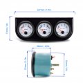 Triple Gauge Set Universal Kit Oil Volt Water Car Water Temp Volts Oil Pressure Meter 52mm Instrument