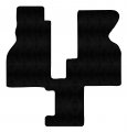 Custom Fit Front Carpet Floor Mat Black For Volkswagen Eurovan With 2nd Row Bench Seats 2003 2002 2001 2000 1999 1998 1997 1996 