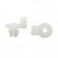 100pcs Plastic Car Rivets Fastener Fender Bumper Push Clips White 7mm Hole Dia 
