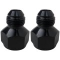 2pcs 10an Female To 8an Male Flare Reducer Fitting Fuel Cell Bulkhead Adapter-black 
